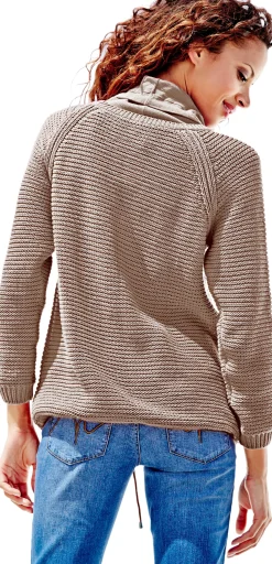 Pullover|heine Troyer mit Raglanärmeln beige