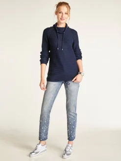 Pullover|heine Troyer mit Raglanärmeln marine
