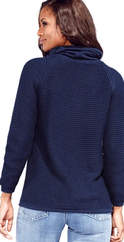 Pullover|heine Troyer mit Raglanärmeln marine