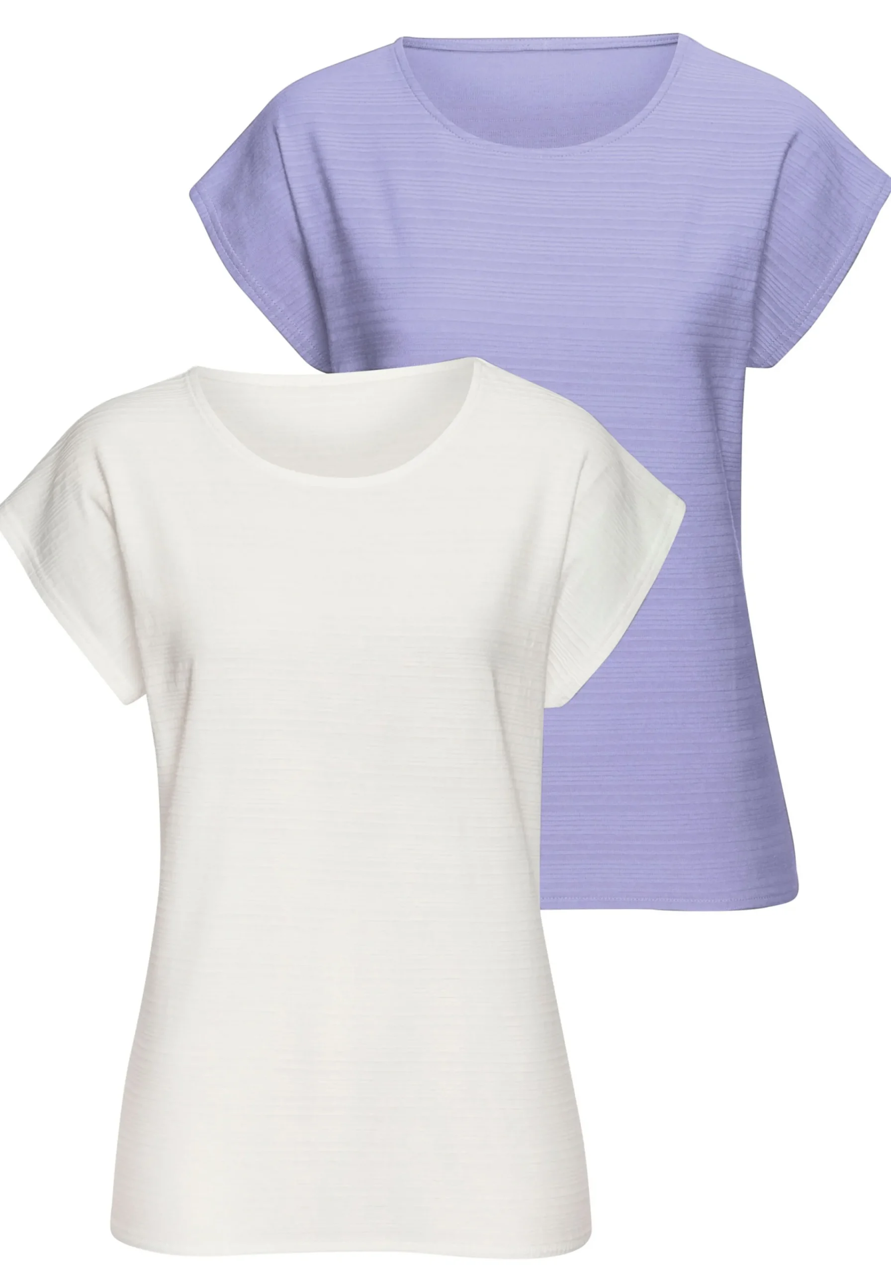 Strandmode|Shirts|Vivance T-Shirt lavendel,creme