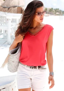 Strandmode|s.Oliver T-Shirt koralle