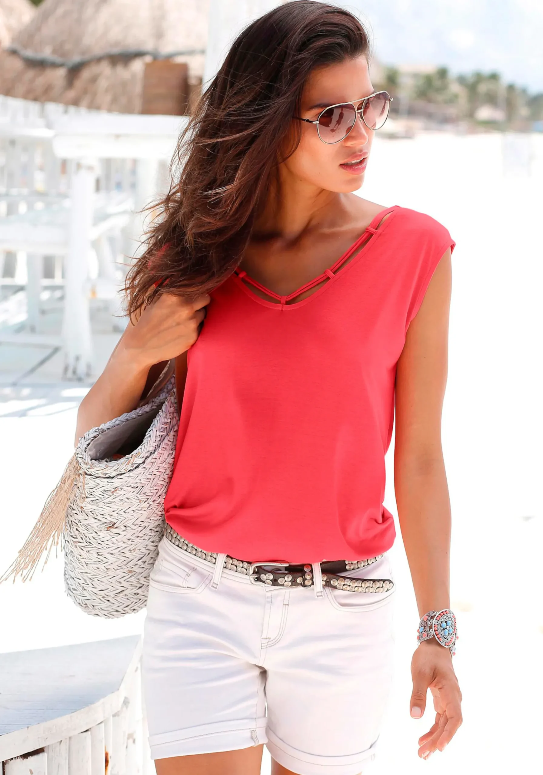 Strandmode|s.Oliver T-Shirt koralle