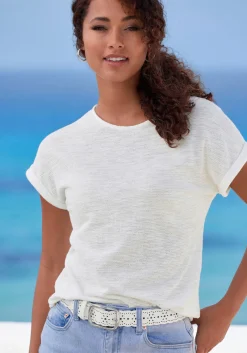 Shirts|Vivance T-Shirt koralle,weiß