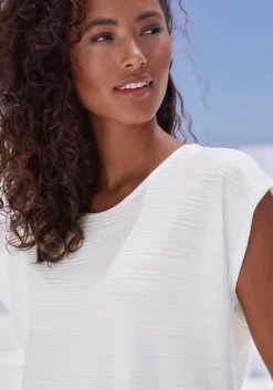 Strandmode|Shirts|Vivance T-Shirt grün,creme