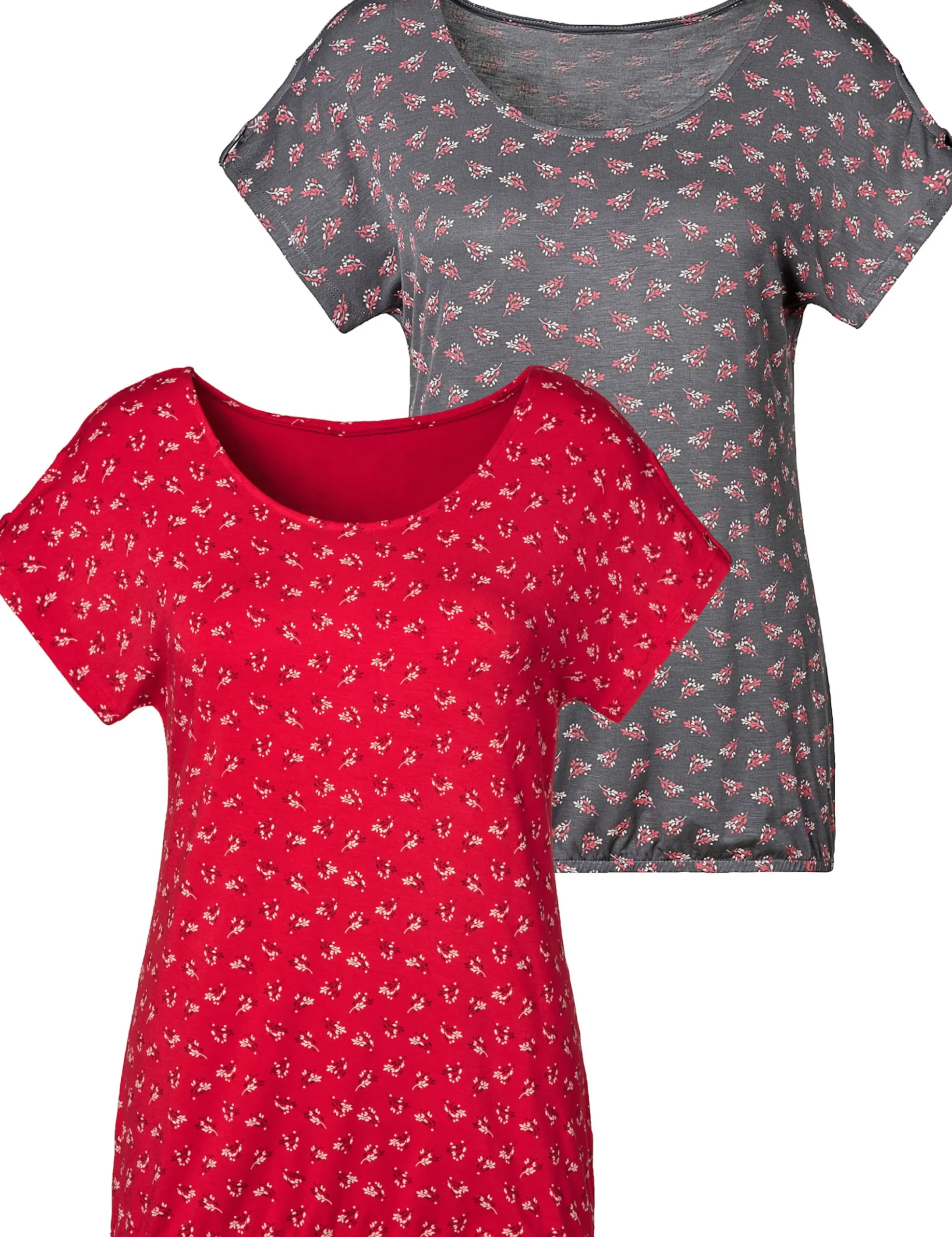 Strandmode|Shirts|LASCANA T-Shirt rot,dunkelgrau