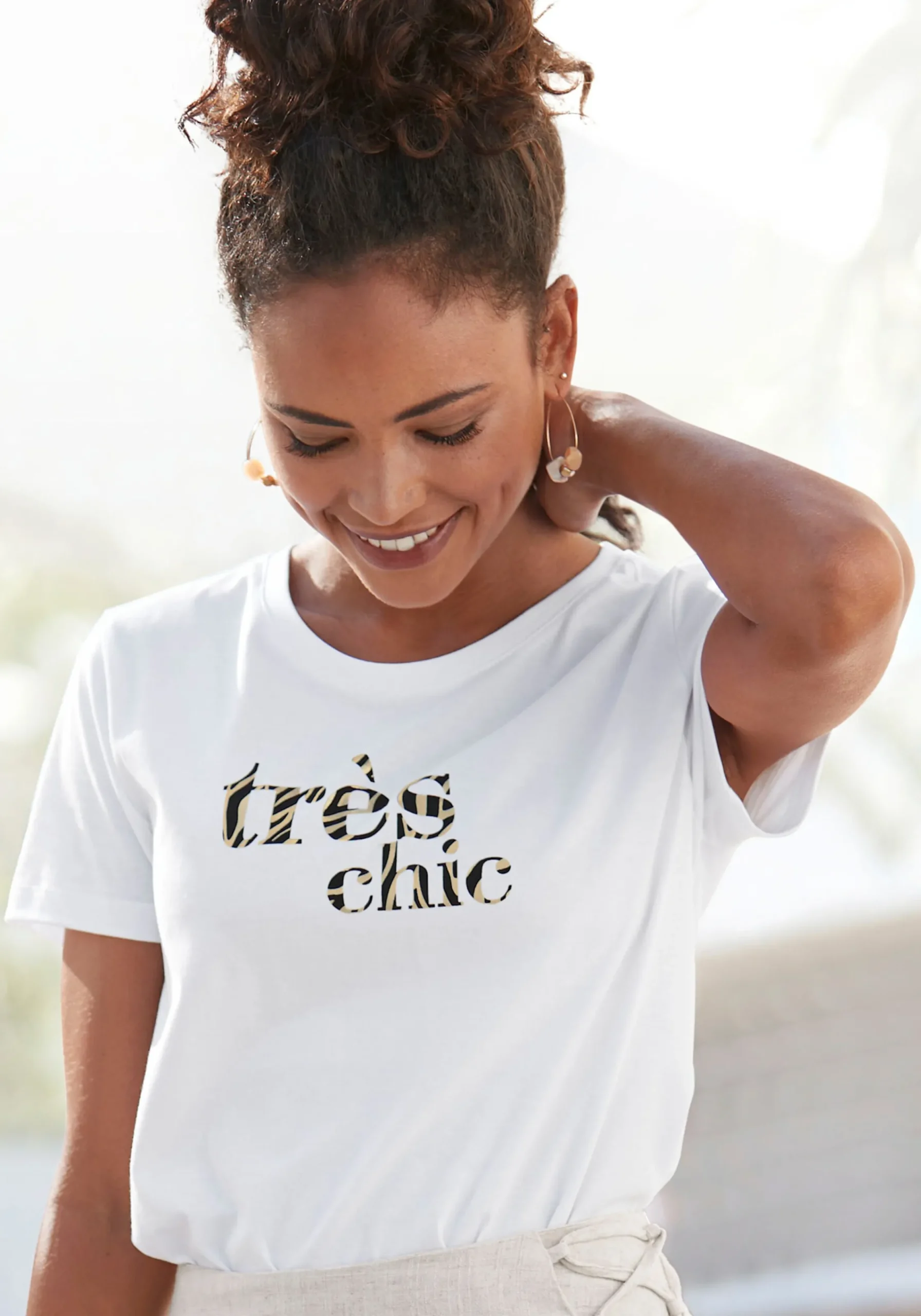 Strandmode|LASCANA T-Shirt weiß