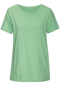 Strandmode|Vivance T-Shirt grün,creme