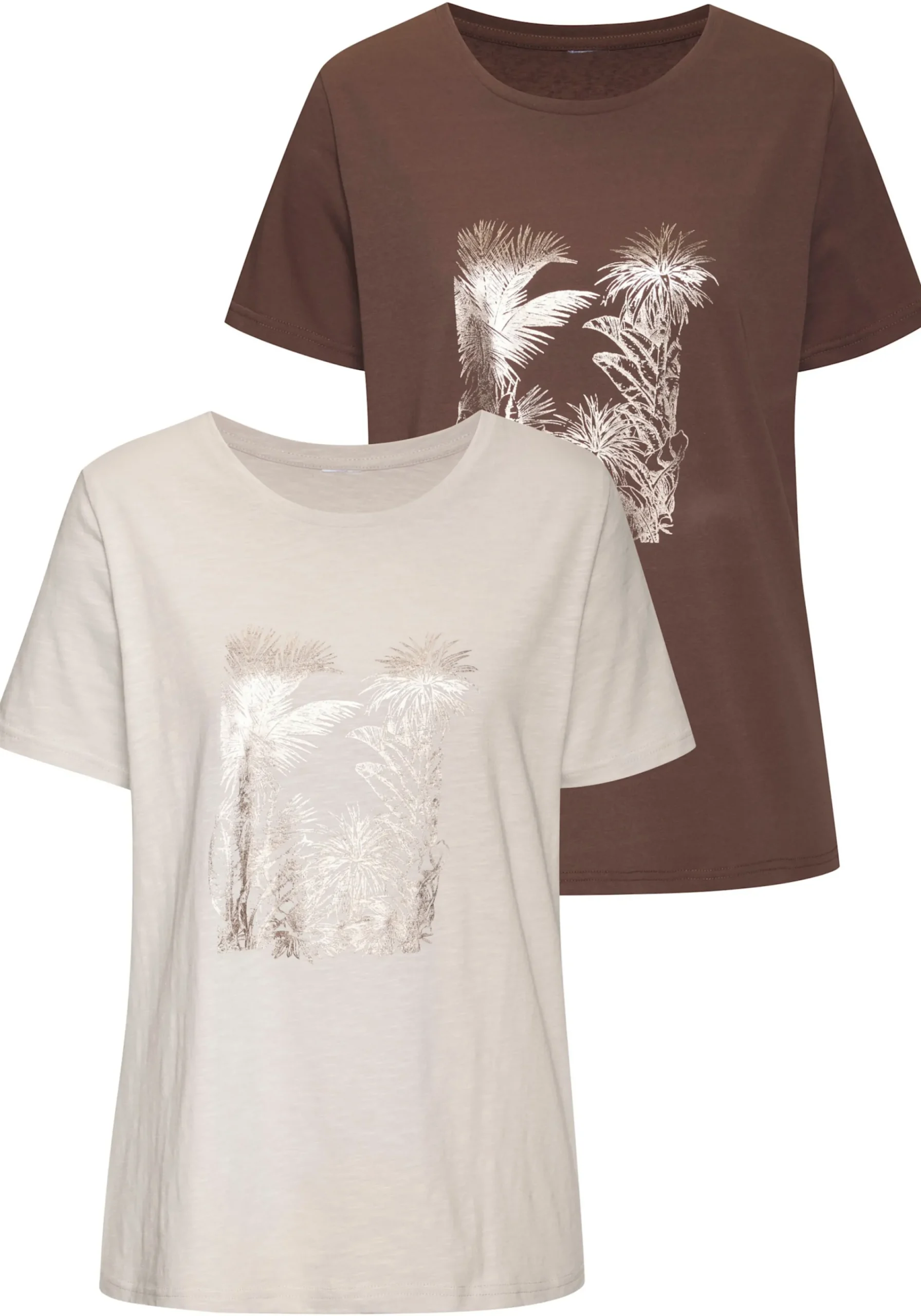 Shirts|Vivance T-Shirt taupe,beige