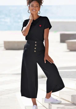 Strandmode|LASCANA T-Shirt schwarz