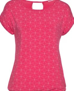 Strandmode|Shirts|LASCANA T-Shirt pink,weiß