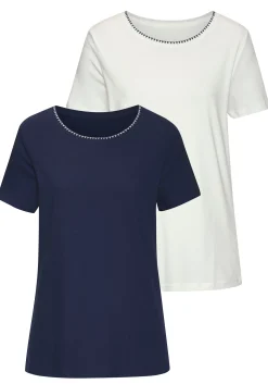Strandmode|Shirts|Vivance T-Shirt blau,creme