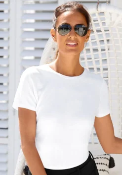 Strandmode|LASCANA T-Shirt weiß,schwarz