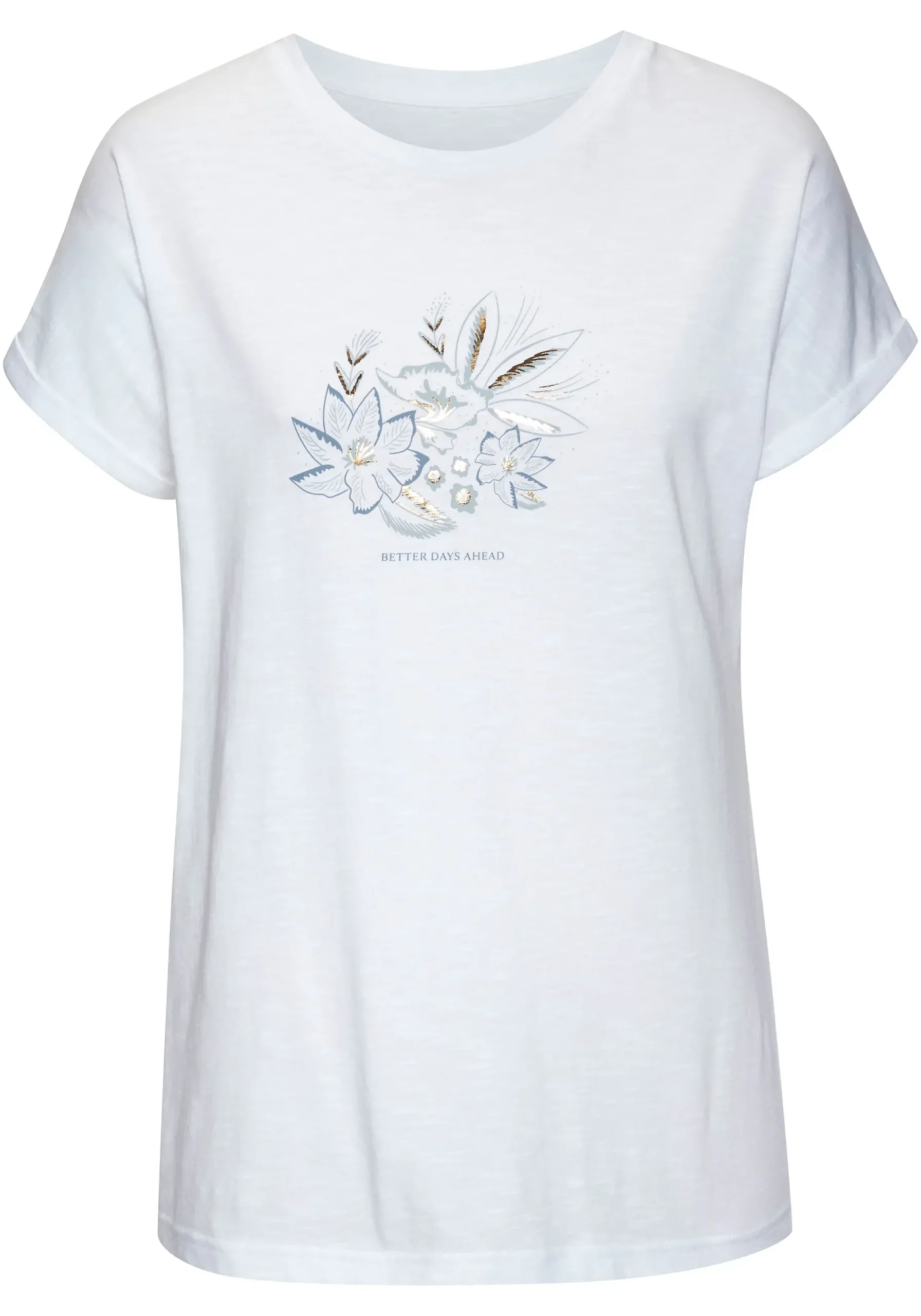 Strandmode|Vivance T-Shirt weißbedruckt