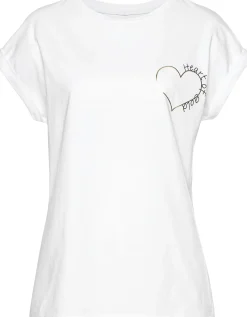 Strandmode|Shirts|LASCANA T-Shirt weiß