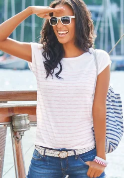 Shirts|Beachtime T-Shirt weiß-rosé