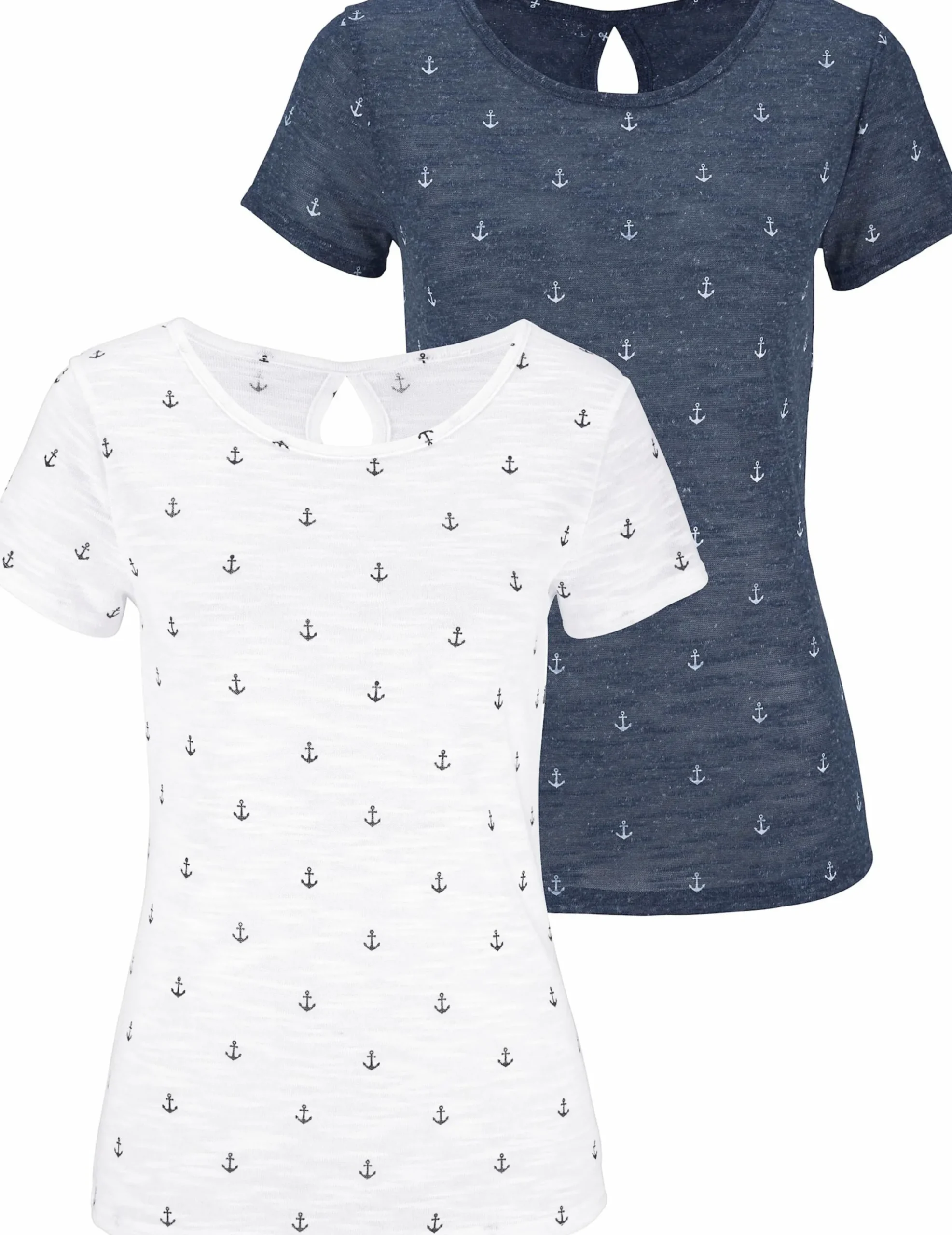 Shirts|Beachtime T-Shirt marine,weiß