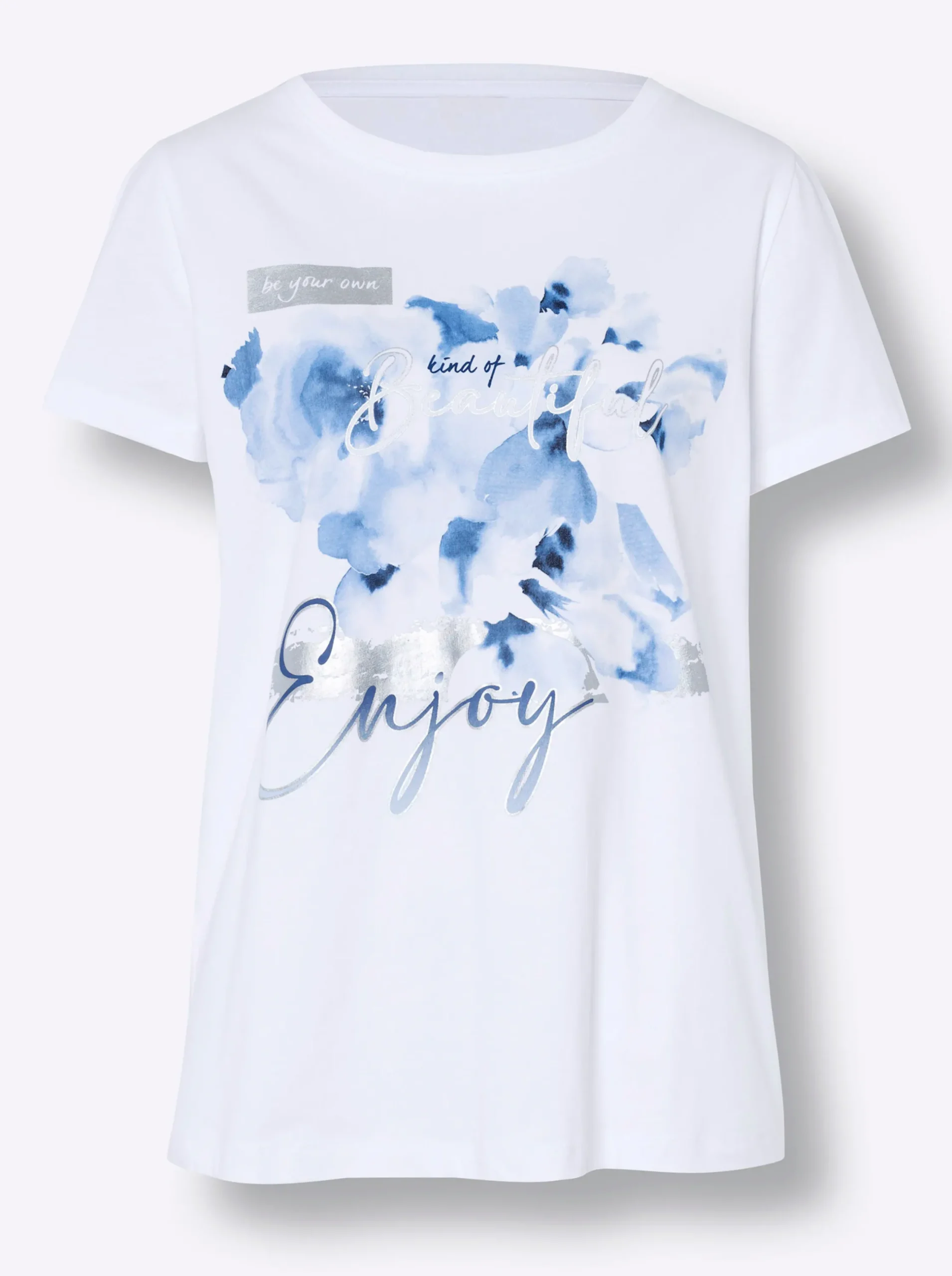 Strandmode|heine T-Shirt aus reiner Baumwolle weiß