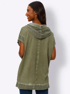 Pullover|Shirts|heine T-Shirt im Oil-dyed-Stil khaki