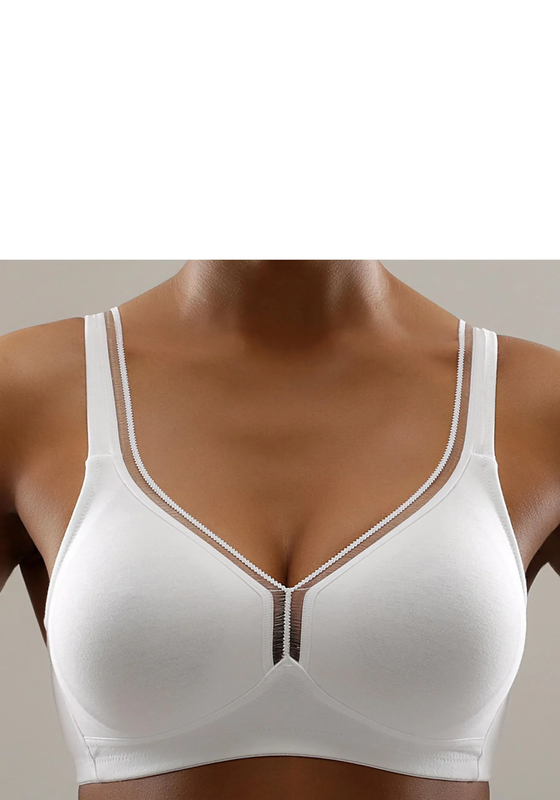 Bhs|petite fleur T-Shirt-BH schwarz+weiß