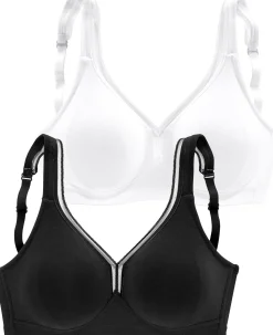 Bhs|petite fleur T-Shirt-BH schwarz+weiß