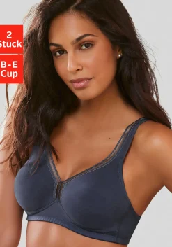 Bhs|petite fleur T-Shirt-BH marine+weiß