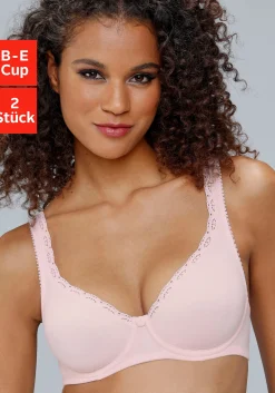 Bhs|petite fleur T-Shirt-BH puder+schwarz