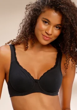 Bhs|petite fleur T-Shirt-BH puder+schwarz