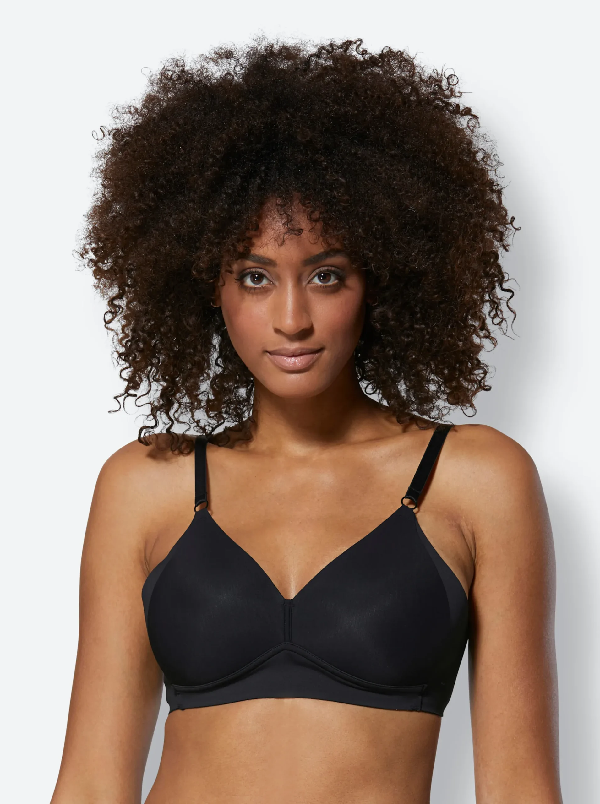 Bhs|Naturana T-Shirt-BH ohne Bügel schwarz