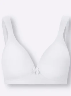 Bhs|Naturana T-Shirt-BH ohne Bügel weiß