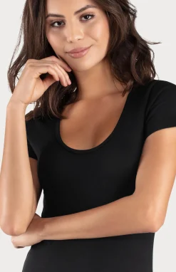 Strandmode|Vivance T-Shirt-Body schwarz,weiß
