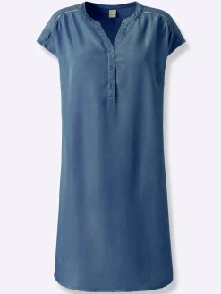 Kleider|heine Tunikakleid in Jeans-Optik blue-bleached