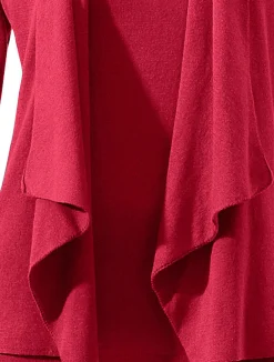 Strickjacken|heine Twin-Set aus reiner Baumwolle rot