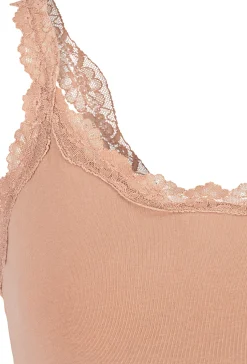 Bodies & Unterhemden|LASCANA Unterhemd beige,schwarz