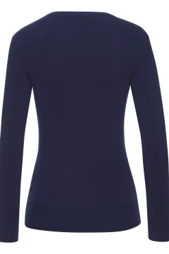 Strandmode|Pullover|Vivance V-Ausschnitt-Pullover marine