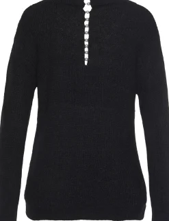 Strandmode|Pullover|LASCANA V-Ausschnitt-Pullover schwarz