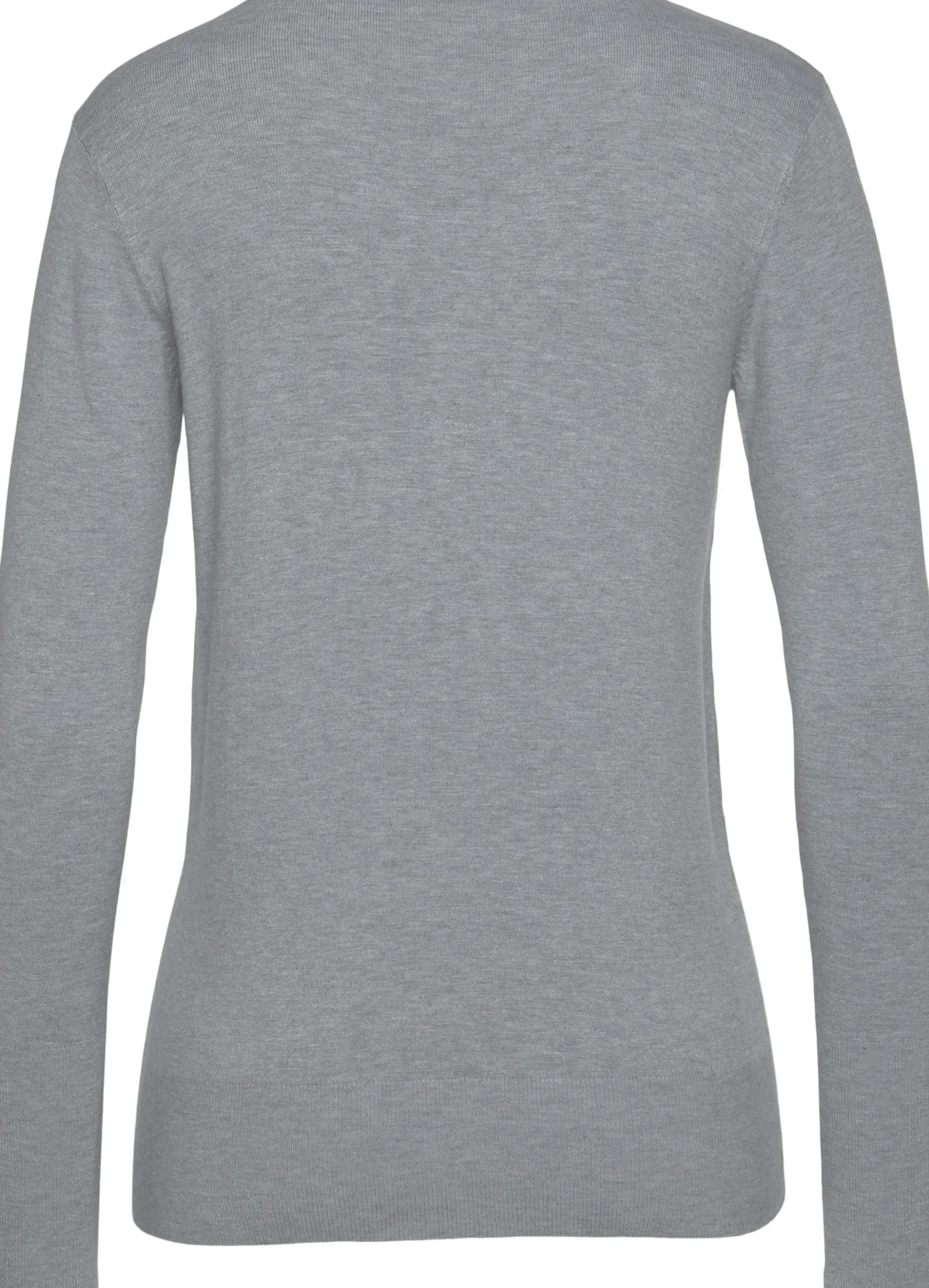 Strandmode|Pullover|Vivance V-Ausschnitt-Pullover grau-meliert