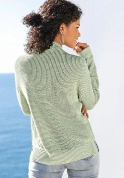 Pullover|LASCANA V-Ausschnitt-Pullover mint