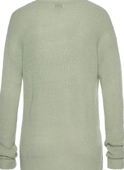 Pullover|LASCANA V-Ausschnitt-Pullover mint