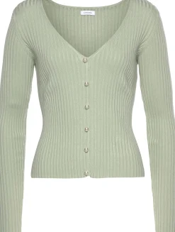 Pullover|LASCANA V-Ausschnitt-Pullover mint