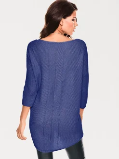 Pullover|heine V-Ausschnitt-Pullover im Oversized-Schnitt royalblau