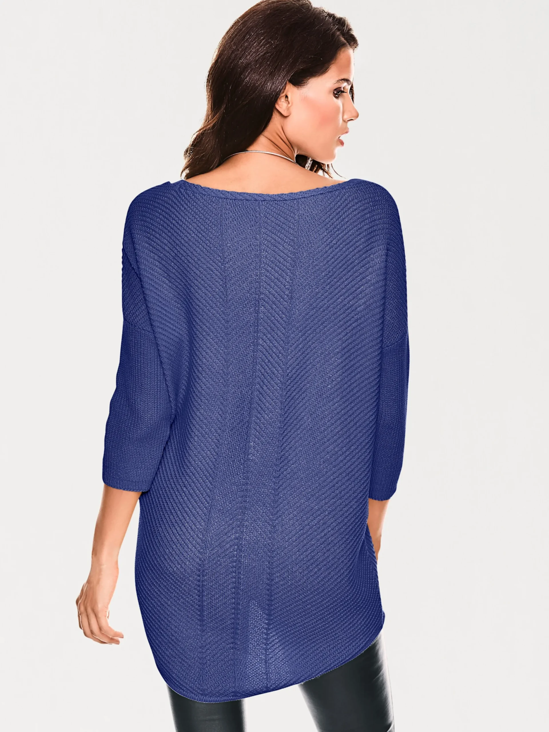 Pullover|heine V-Ausschnitt-Pullover im Oversized-Schnitt royalblau