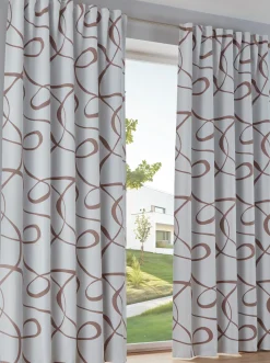 Gardinen & Rollos|heine home Verdunklungsschal weiß-braun