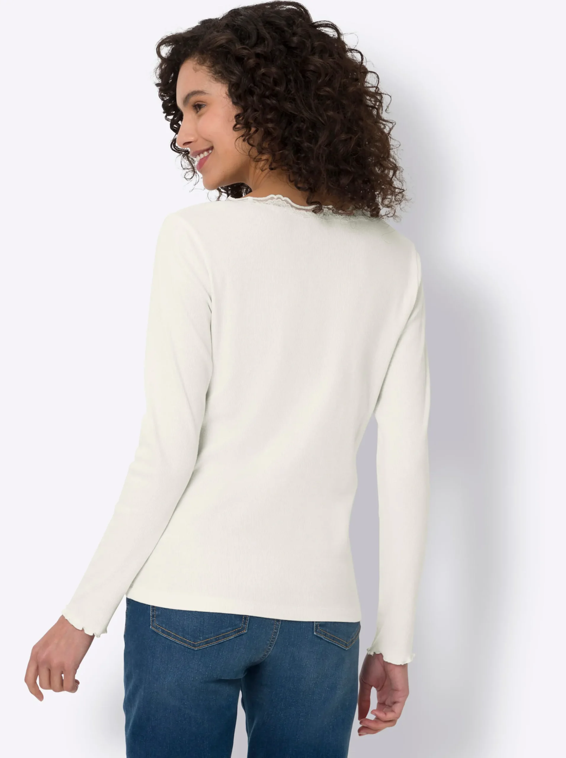 Shirts|heine V-Shirt ecru