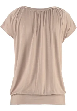 Strandmode|LASCANA V-Shirt taupe