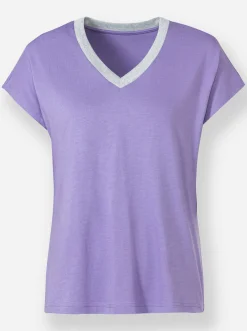 Shirts|heine V-Shirt lavendel