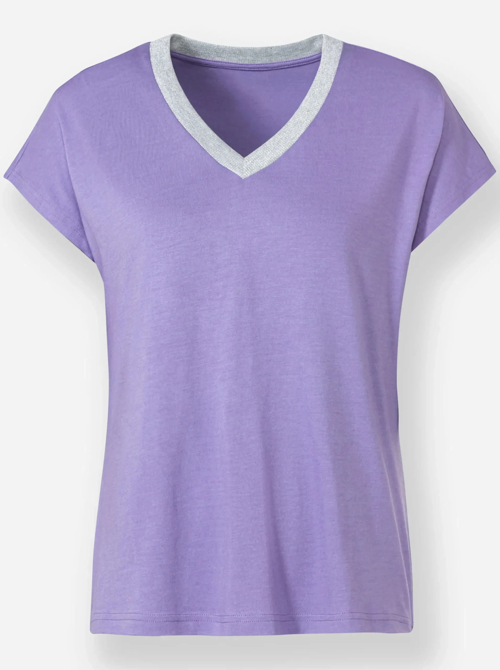 Shirts|heine V-Shirt lavendel