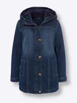 Jacken| warm gefütterte Jeansjacke darkblue