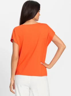 Shirts|heine Wasserfallshirt mit Stretch-Anteil orange