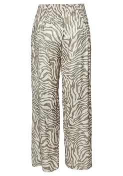 Strandmode|Hosen|LASCANA Webhose khaki-beigebedruckt