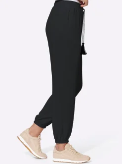 Hosen|heine Webhose in Crinkle-Qualität schwarz